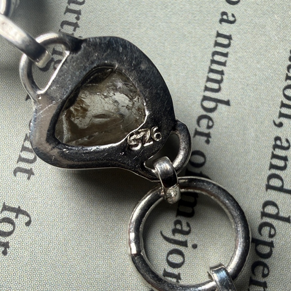 Sterling Herkimer Diamond Tennis Toggle Bracelet 6.5 in - 7.5 in - Picture 5 of 8